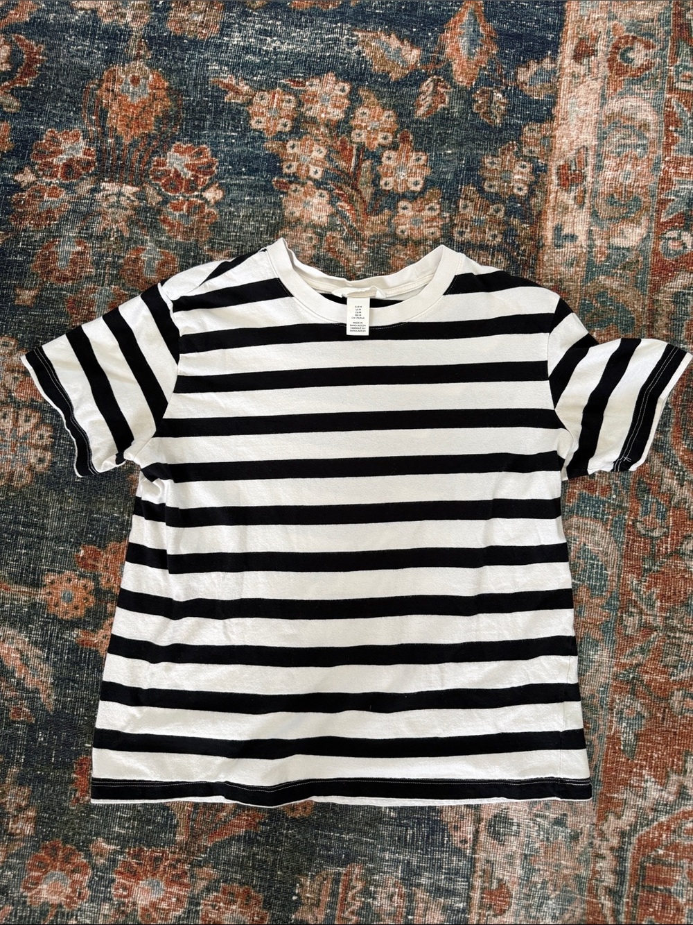 Black & White Striped Short Sleeve Tee